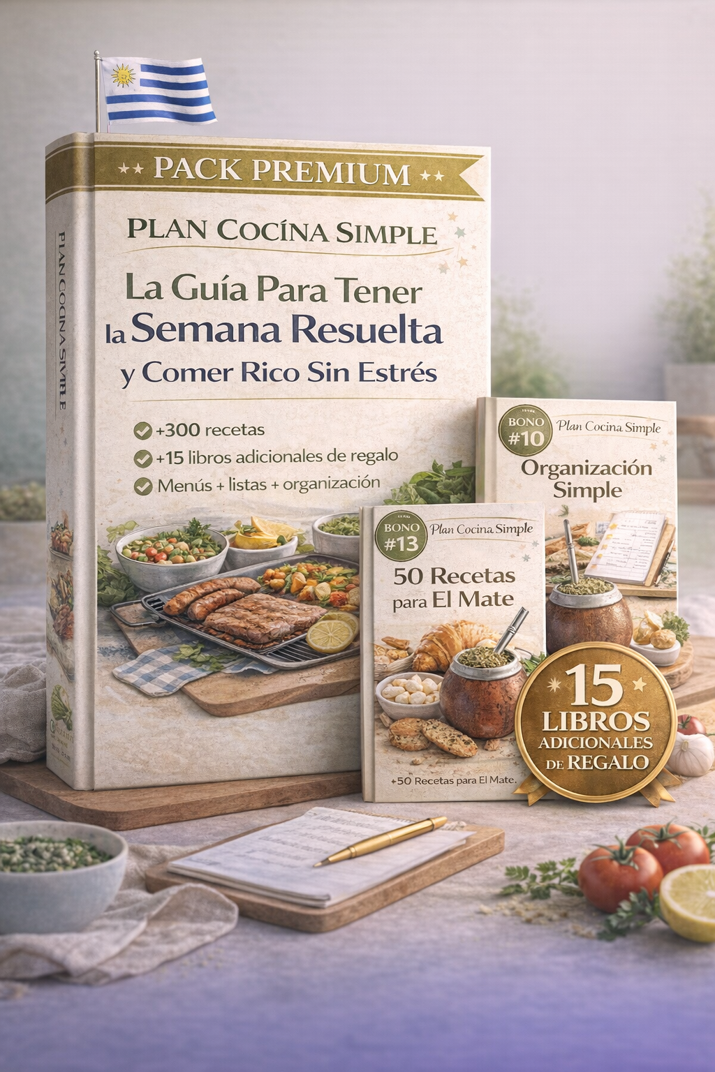 Plan Cocina Simple | La Guía Para Tener la Semana Resuelta y Comer Rico Sin Estrés + 15 Libros Adicionales de Regalo